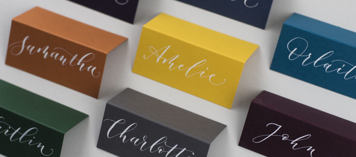 calligraphy place cards