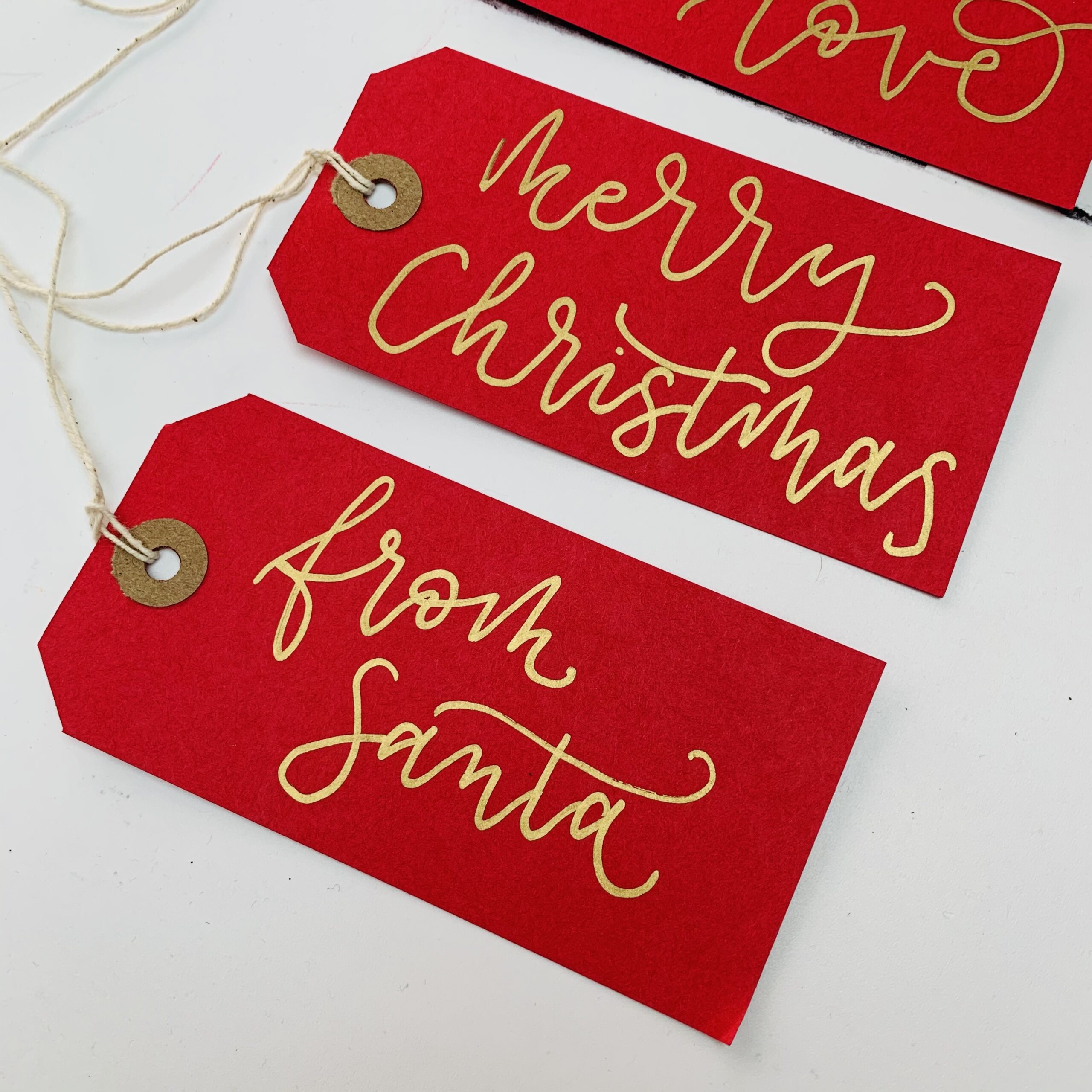 calligraphy gift tags
